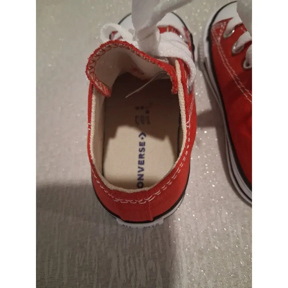 Converse Chuck Taylor All Star Infant Size 6 Red Low Top Sneakers 7J236 Kids